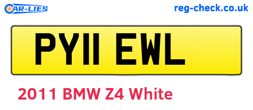 PY11EWL are the vehicle registration plates.