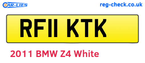 RF11KTK are the vehicle registration plates.