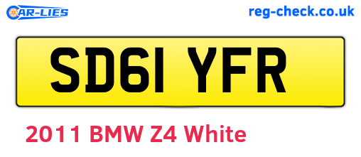 SD61YFR are the vehicle registration plates.