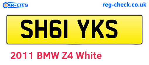 SH61YKS are the vehicle registration plates.