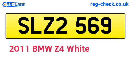 SLZ2569 are the vehicle registration plates.