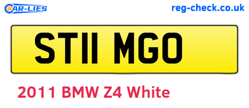 ST11MGO are the vehicle registration plates.