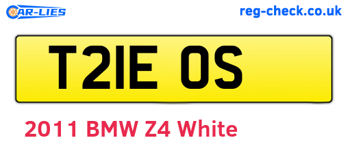 T21EOS are the vehicle registration plates.