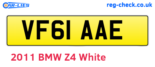 VF61AAE are the vehicle registration plates.