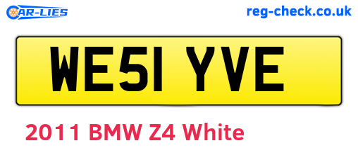 WE51YVE are the vehicle registration plates.