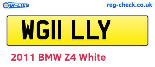 WG11LLY are the vehicle registration plates.