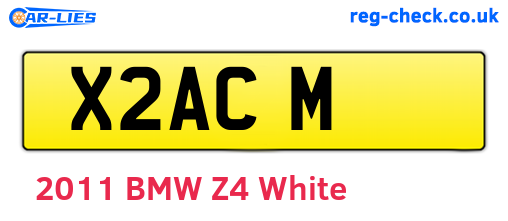 X2ACM are the vehicle registration plates.