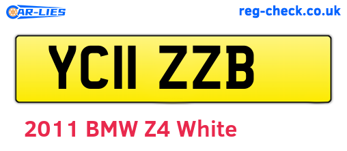 YC11ZZB are the vehicle registration plates.