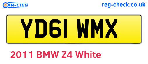 YD61WMX are the vehicle registration plates.