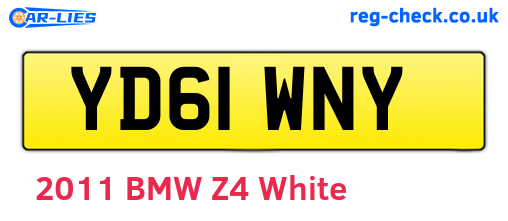 YD61WNY are the vehicle registration plates.