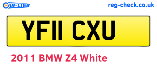YF11CXU are the vehicle registration plates.