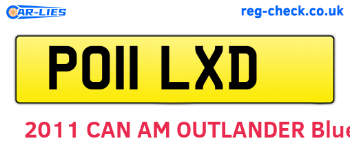 PO11LXD are the vehicle registration plates.