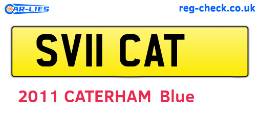 SV11CAT are the vehicle registration plates.