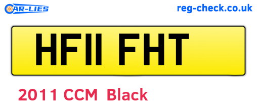 HF11FHT are the vehicle registration plates.