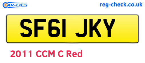 SF61JKY are the vehicle registration plates.