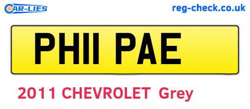 PH11PAE are the vehicle registration plates.