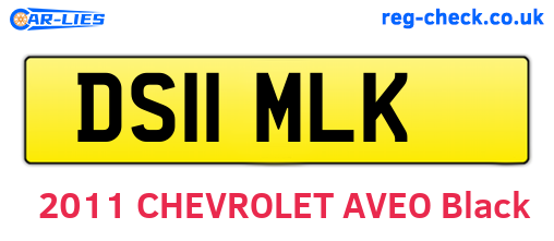 DS11MLK are the vehicle registration plates.