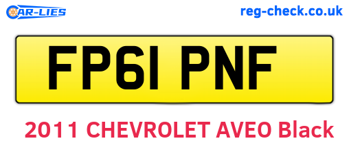 FP61PNF are the vehicle registration plates.