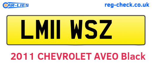 LM11WSZ are the vehicle registration plates.