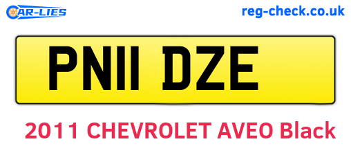 PN11DZE are the vehicle registration plates.