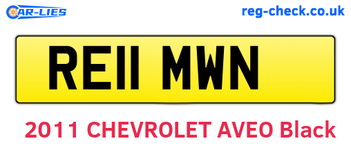 RE11MWN are the vehicle registration plates.