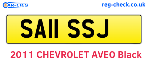 SA11SSJ are the vehicle registration plates.