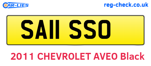 SA11SSO are the vehicle registration plates.