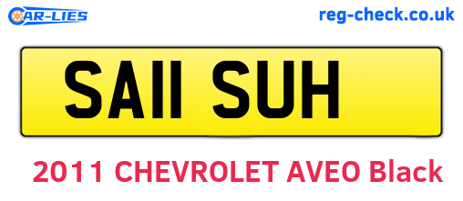 SA11SUH are the vehicle registration plates.