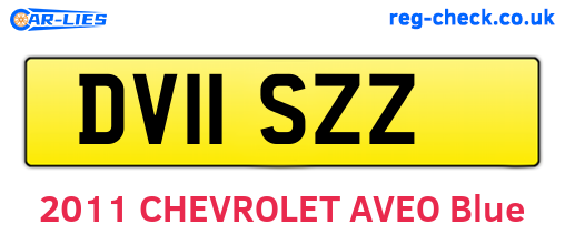 DV11SZZ are the vehicle registration plates.