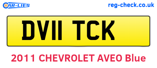 DV11TCK are the vehicle registration plates.