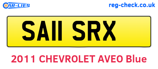 SA11SRX are the vehicle registration plates.