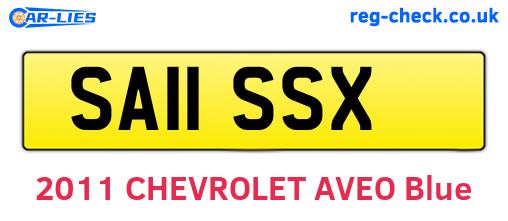 SA11SSX are the vehicle registration plates.