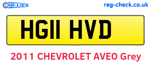 HG11HVD are the vehicle registration plates.