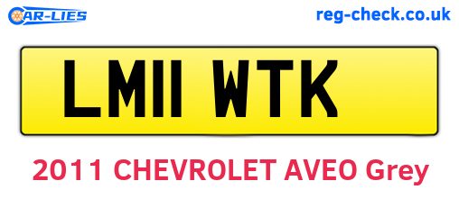 LM11WTK are the vehicle registration plates.