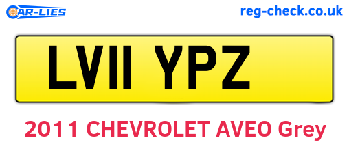 LV11YPZ are the vehicle registration plates.