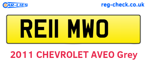 RE11MWO are the vehicle registration plates.