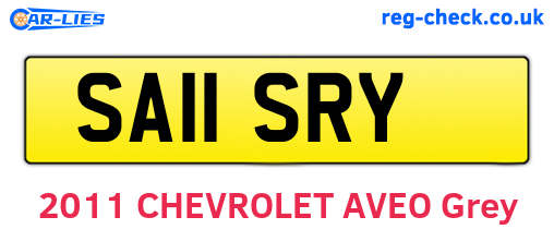 SA11SRY are the vehicle registration plates.