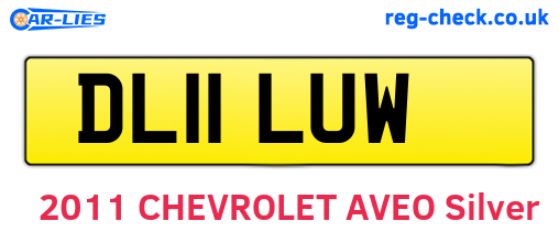 DL11LUW are the vehicle registration plates.