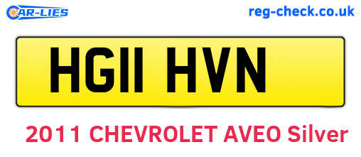HG11HVN are the vehicle registration plates.