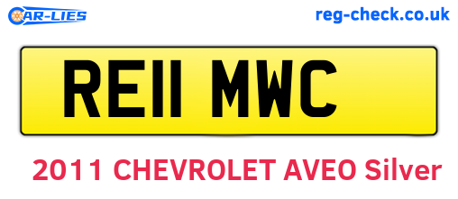 RE11MWC are the vehicle registration plates.
