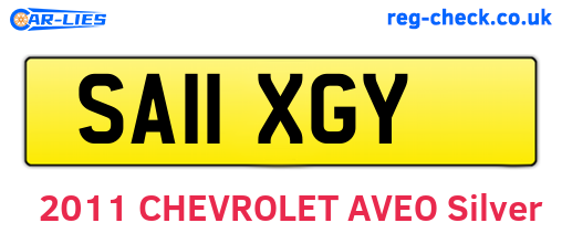 SA11XGY are the vehicle registration plates.