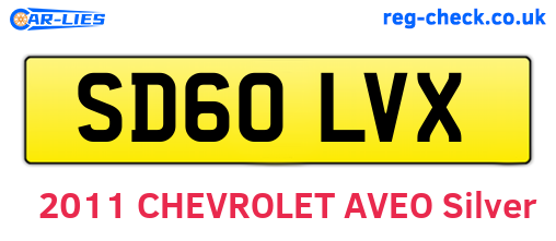 SD60LVX are the vehicle registration plates.