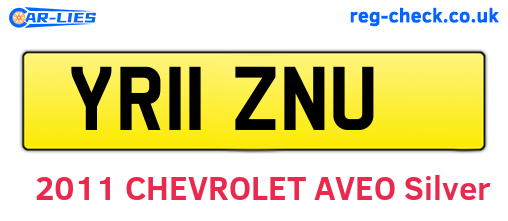 YR11ZNU are the vehicle registration plates.
