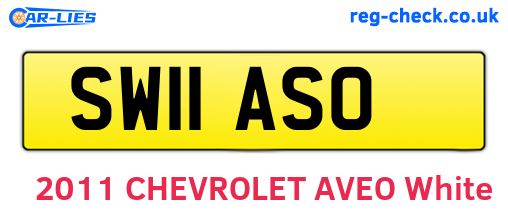 SW11ASO are the vehicle registration plates.