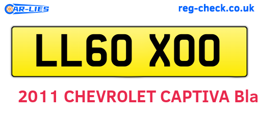 LL60XOO are the vehicle registration plates.