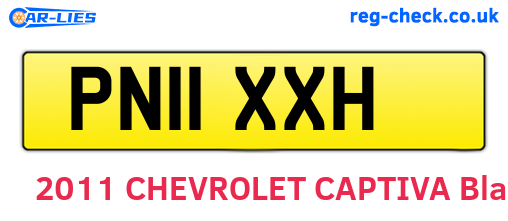 PN11XXH are the vehicle registration plates.
