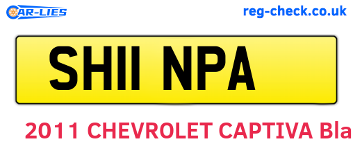 SH11NPA are the vehicle registration plates.
