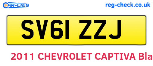SV61ZZJ are the vehicle registration plates.