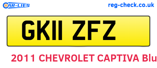 GK11ZFZ are the vehicle registration plates.