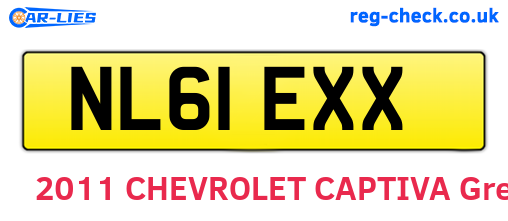 NL61EXX are the vehicle registration plates.